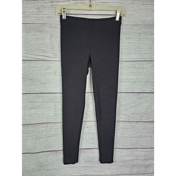 Leith Ribbed High Rise Ankle Pants Black Size X-Small - Picture 1 of 3
